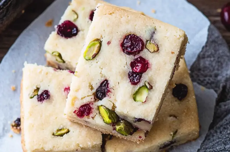 Cranberry Pistachio Shortbread