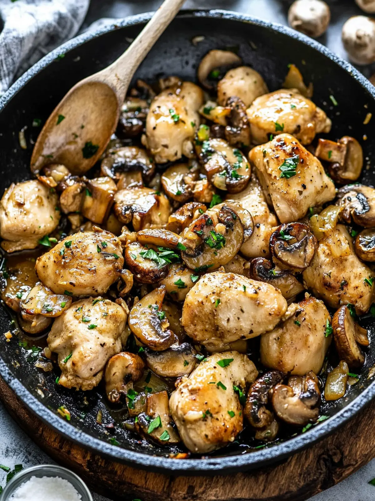 Garlic Butter Chicken and Mushrooms - Quick Low Carb Delight 3 Garlic Butter Chicken And Mushrooms