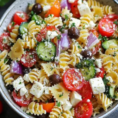 Mouthwatering Greek Pasta Salad Ready in 20 Minutes 10 Greek Pasta Salad