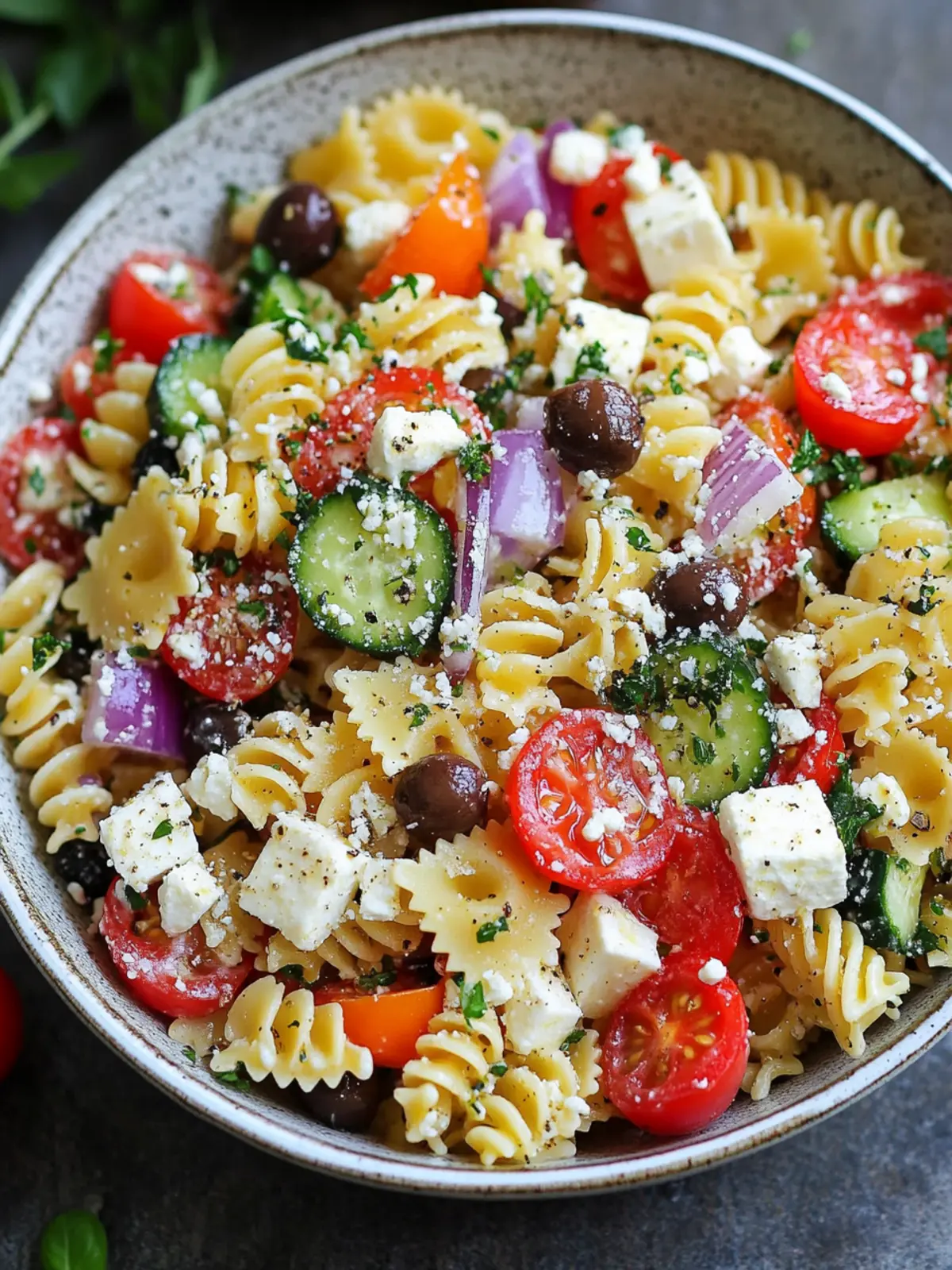 Mouthwatering Greek Pasta Salad Ready in 20 Minutes 5 Greek Pasta Salad