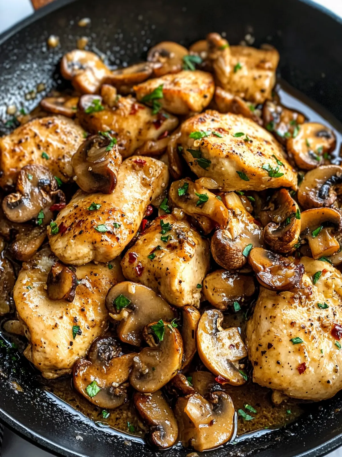 Garlic Butter Chicken and Mushrooms - Quick Low Carb Delight 2 Garlic Butter Chicken And Mushrooms