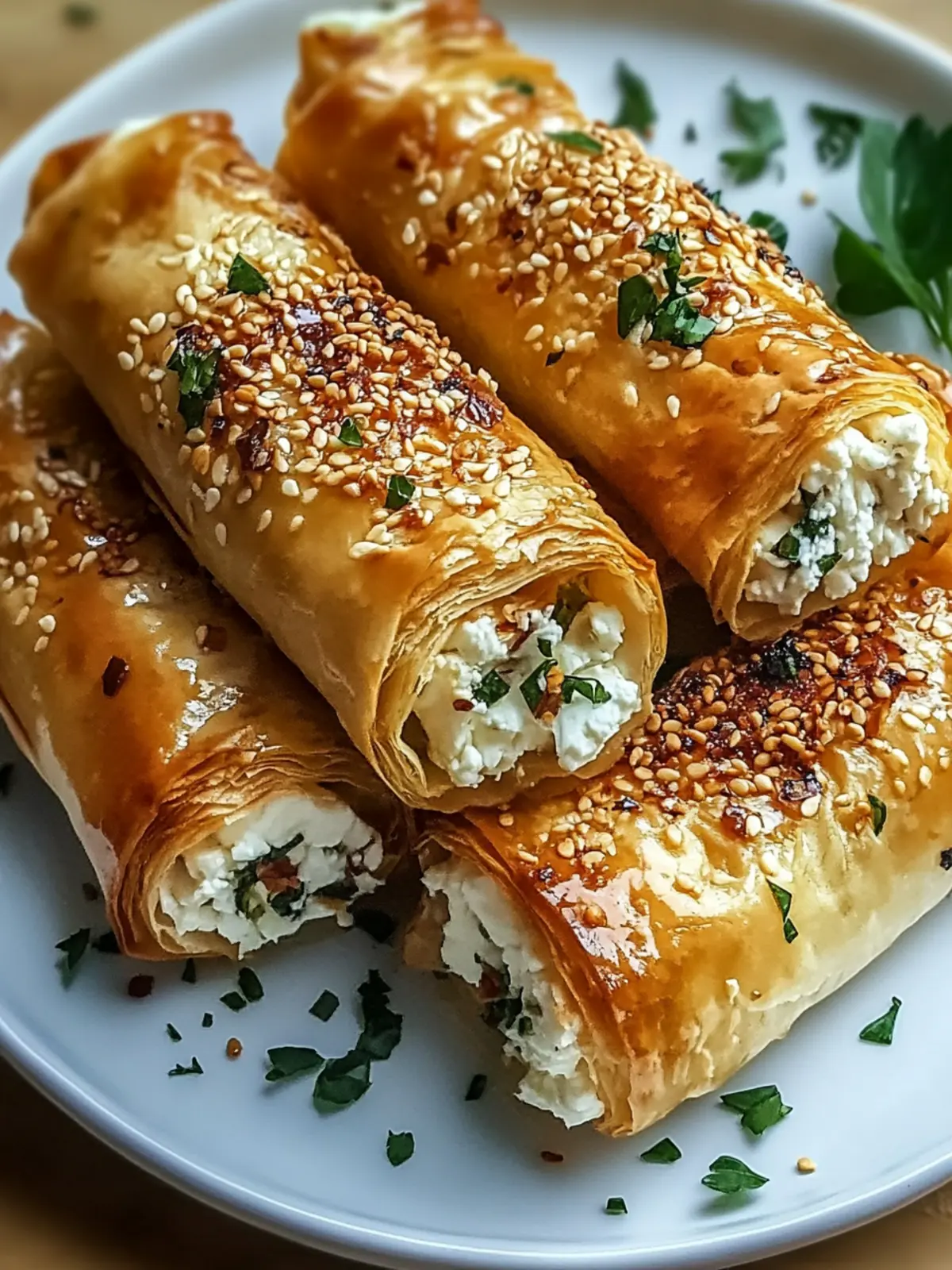 Crispy Oven Fried Feta Rolls with a Sweet Chili Kick 4 Oven Fried Feta Rolls