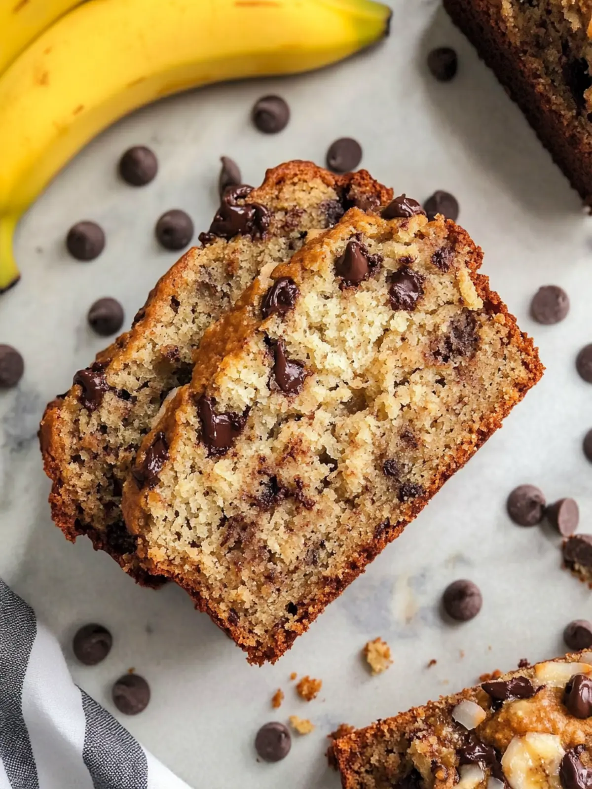 Delicious Coconut Banana Bread with Chocolate Chips Bliss 4 Coconut Banana Bread with Chocolate Chips