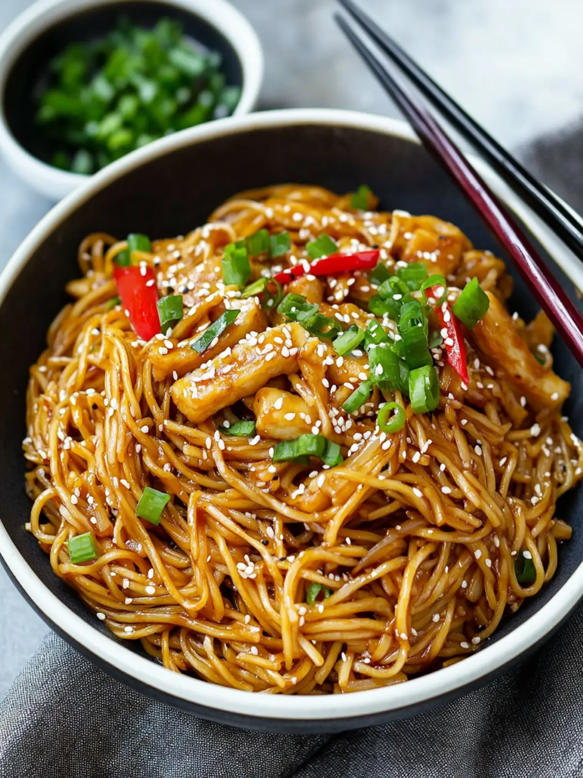 Savory Teriyaki Noodles with Crunchy Cabbage Delight 4 Teriyaki Noodles