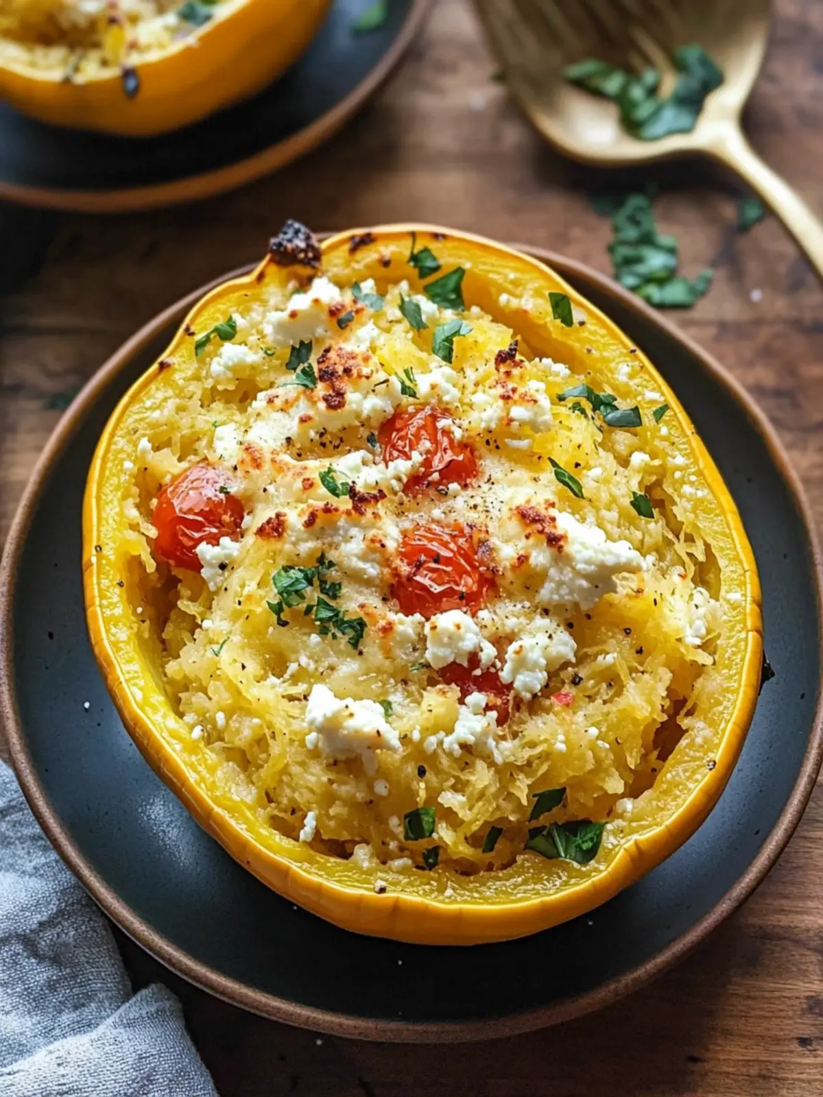 Baked Feta Spaghetti Squash: A Creamy Low-Carb Treat 3 Baked Feta Spaghetti Squash