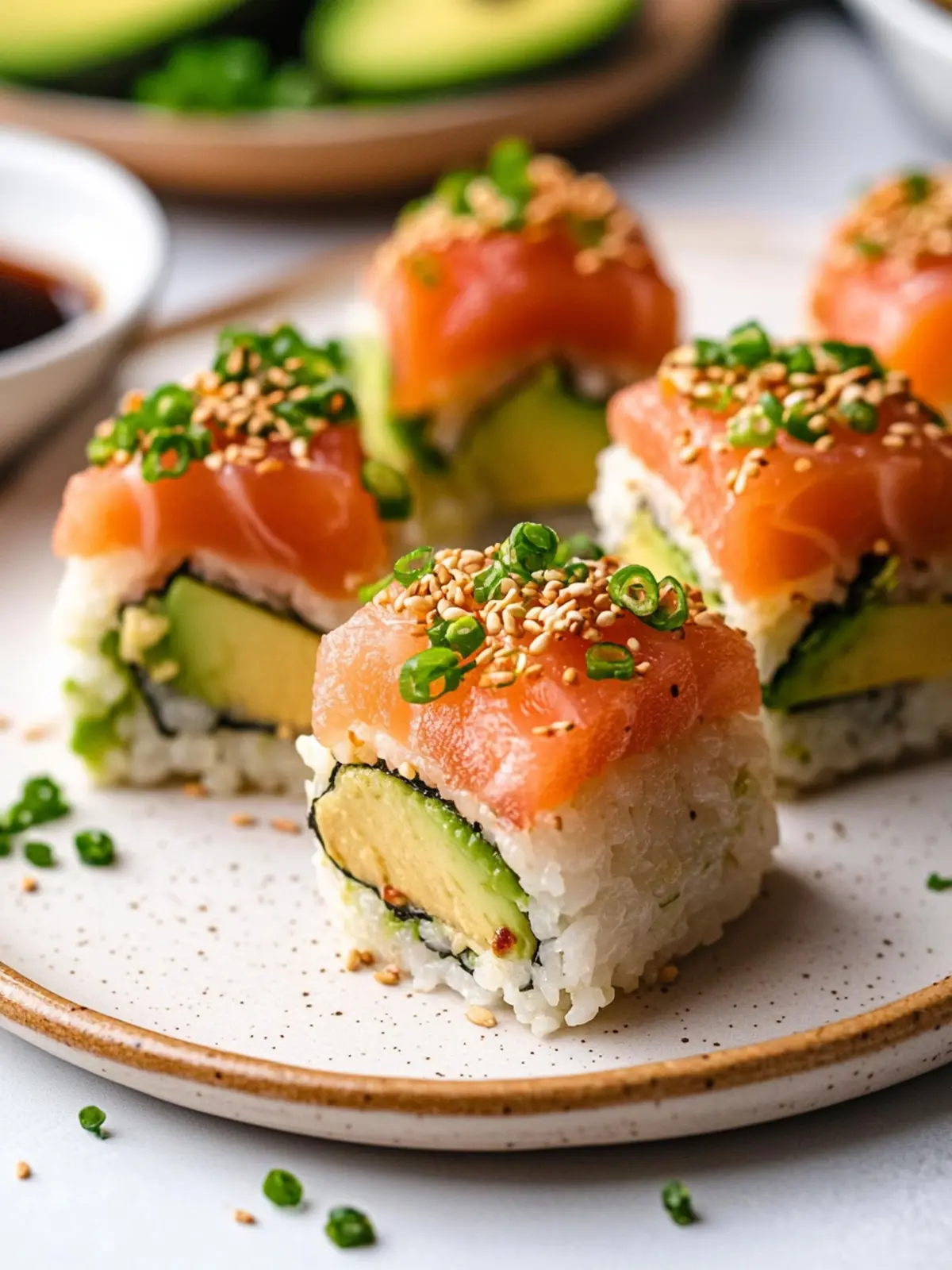 Crispy Rice Sushi with Smoked Salmon Avocado Bliss 2 Crispy Rice Sushi with Smoked Salmon Avocado
