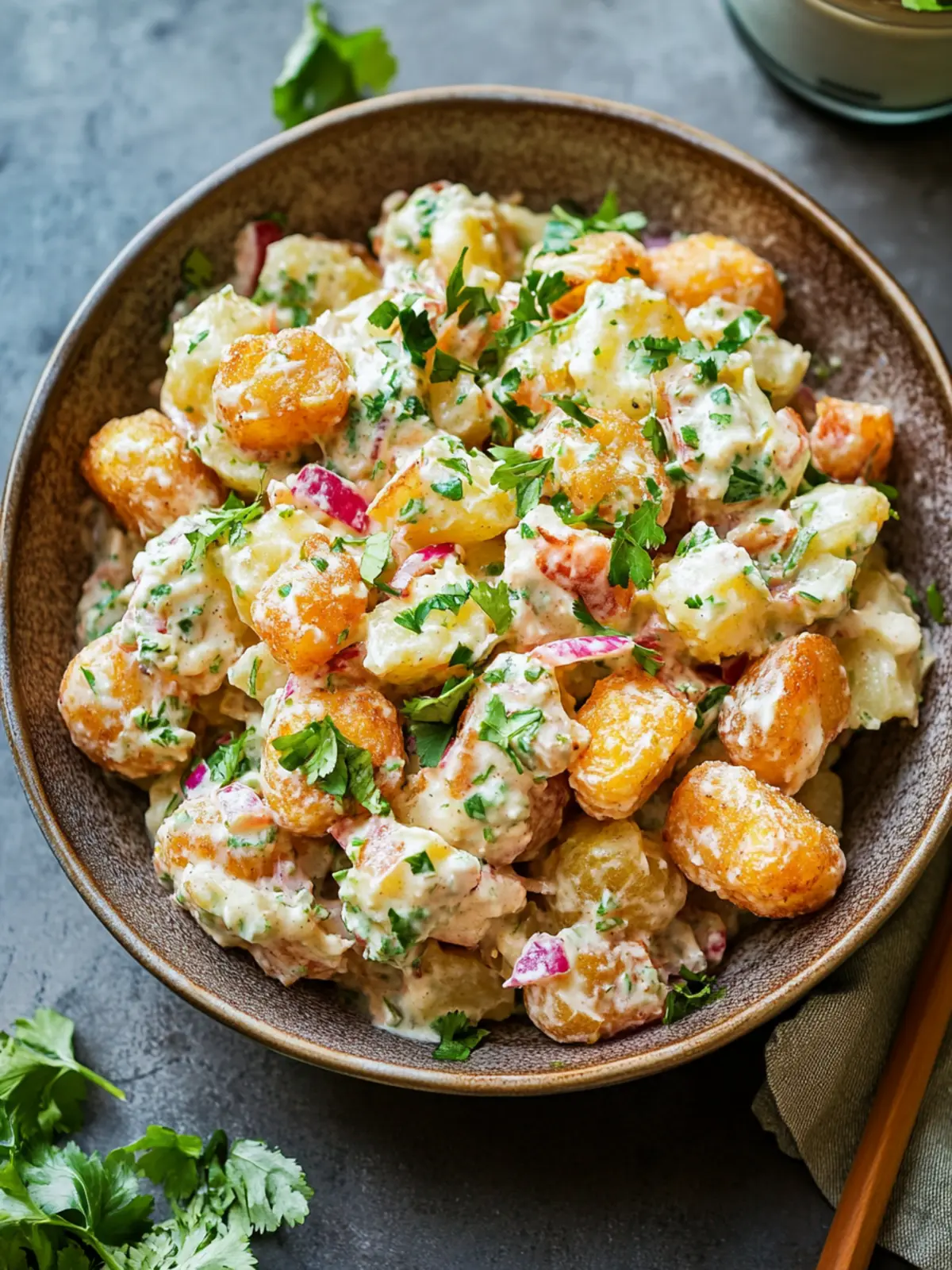 Smashed Tater Tot Potato Salad That’ll Wow Your Family 2 Smashed Tater Tot Potato Salad