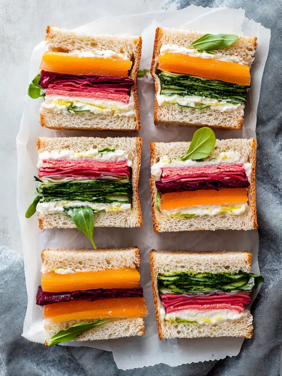 Colorful Ribbon Sandwiches: A Healthy Party Delight 5 Ribbon Sandwiches