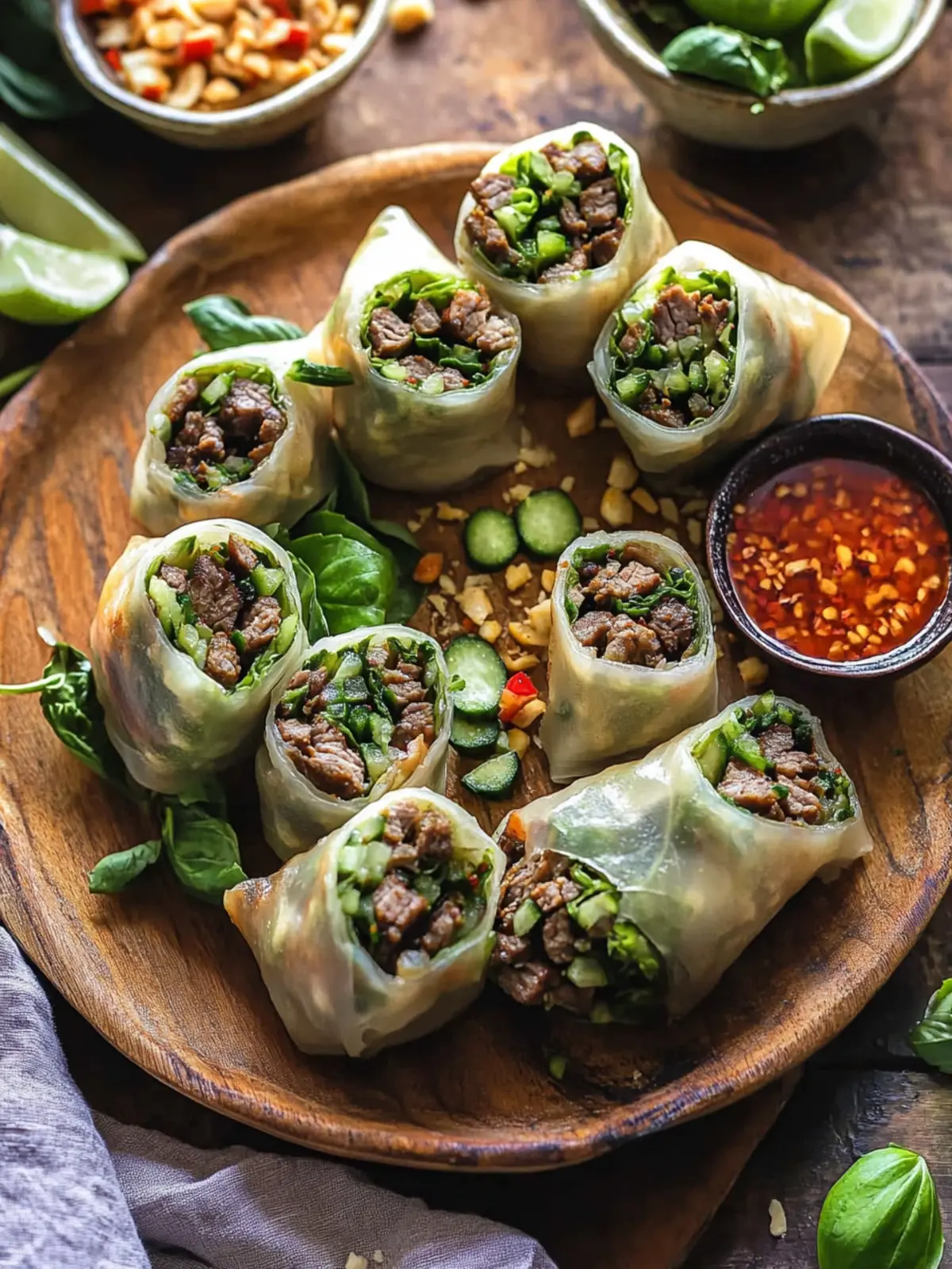 Thai Basil Beef Rolls: A Flavorful Twist You Can't Resist 5 Thai Basil Beef Rolls