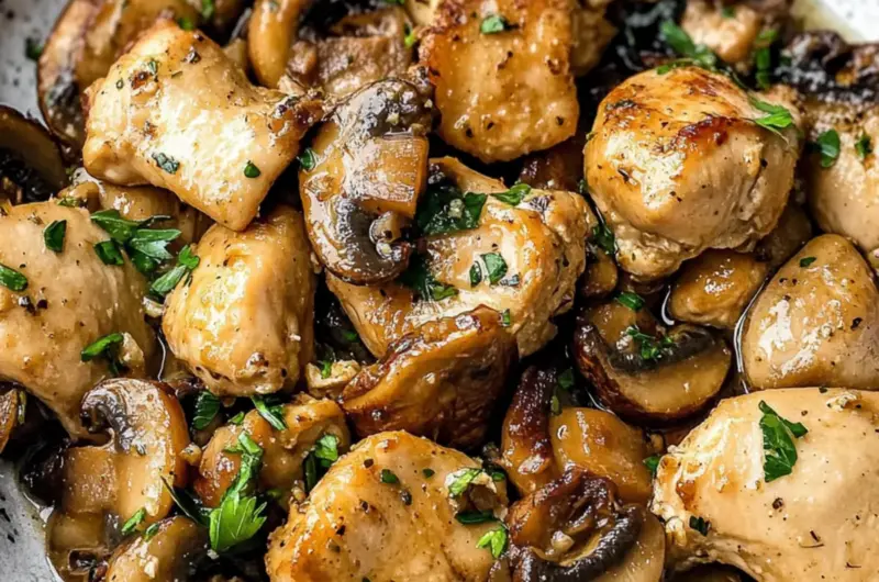Garlic Butter Chicken And Mushrooms
