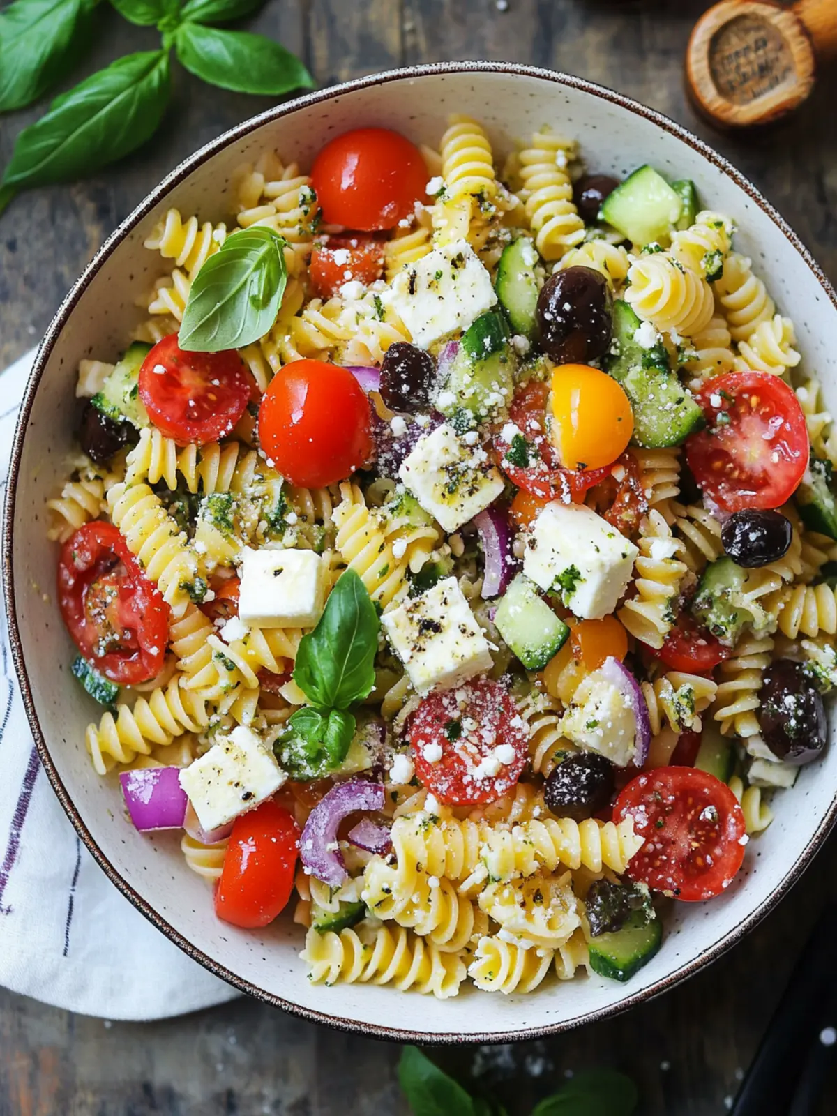 Mouthwatering Greek Pasta Salad Ready in 20 Minutes 3 Greek Pasta Salad