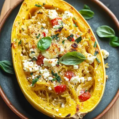 Baked Feta Spaghetti Squash: A Creamy Low-Carb Treat 9 Baked Feta Spaghetti Squash