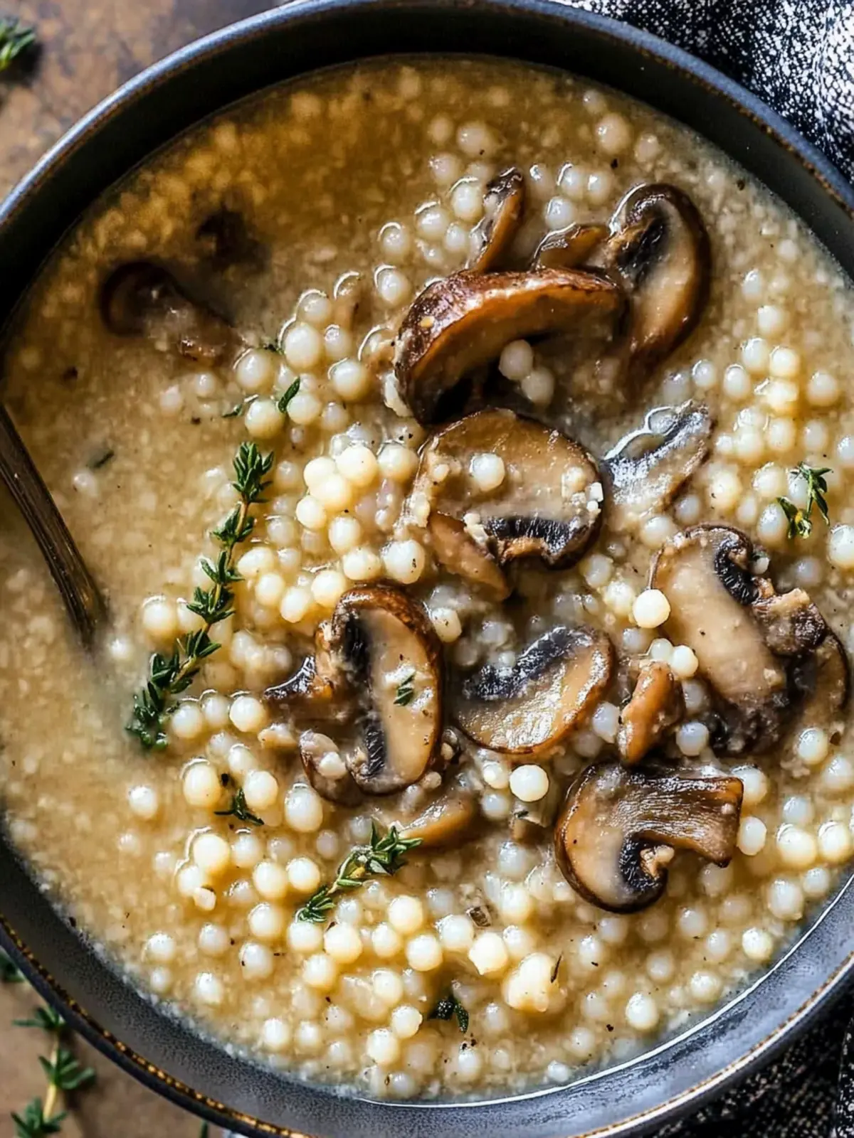 Creamy Mushroom & Pearl Couscous Soup: Your New Cozy Favorite 4 Creamy Mushroom & Pearl Couscous Soup