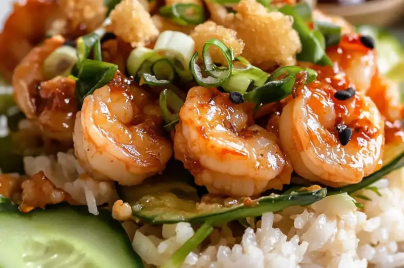 Crispy Rice with Spicy Shrimp Salad