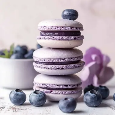 Delicious Blueberry Macarons with Creamy Ganache Filling 9 Blueberry Macarons