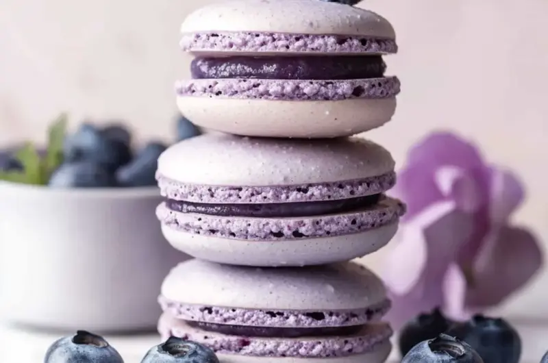Blueberry Macarons