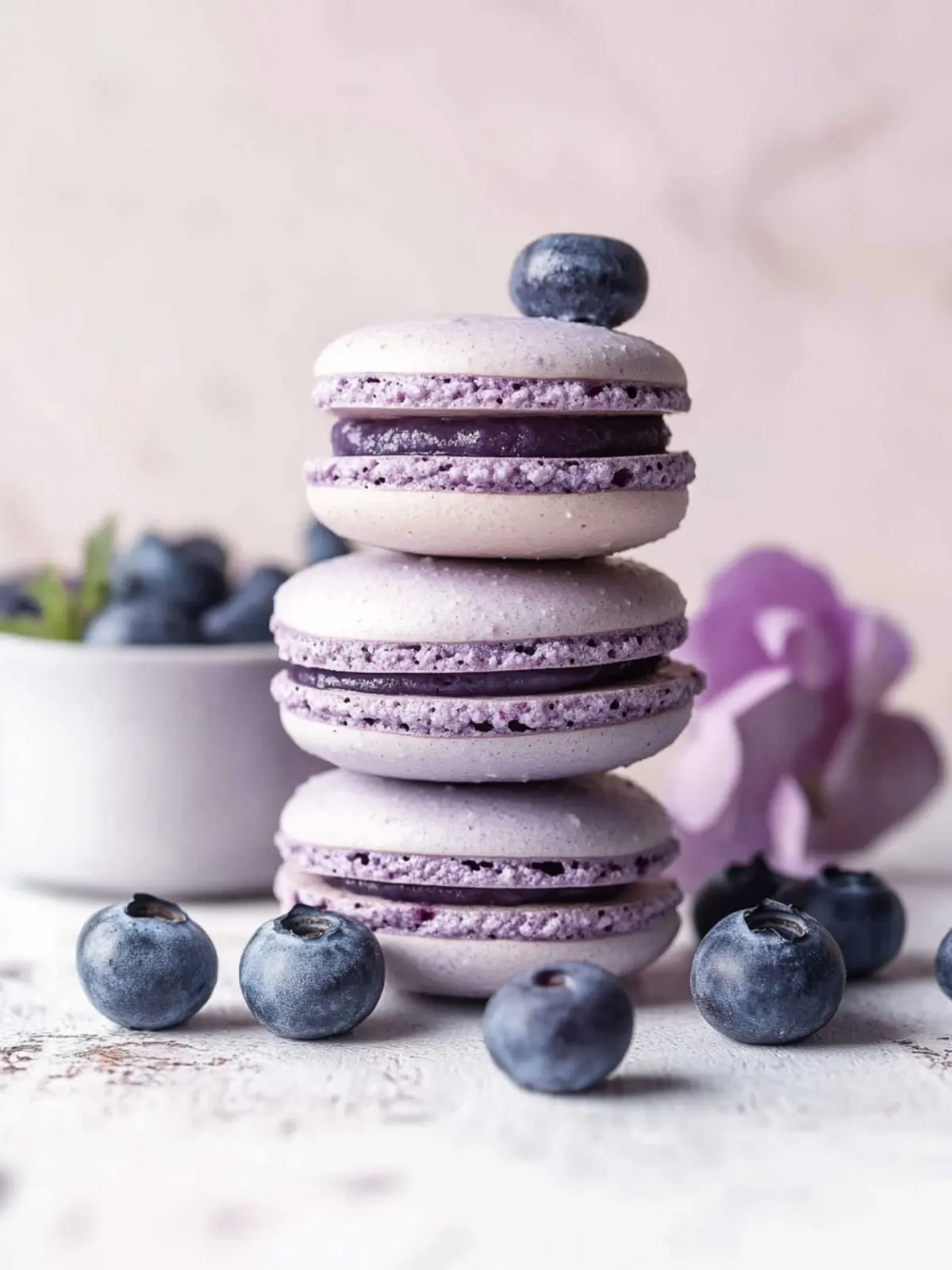 Delicious Blueberry Macarons with Creamy Ganache Filling 5 Blueberry Macarons