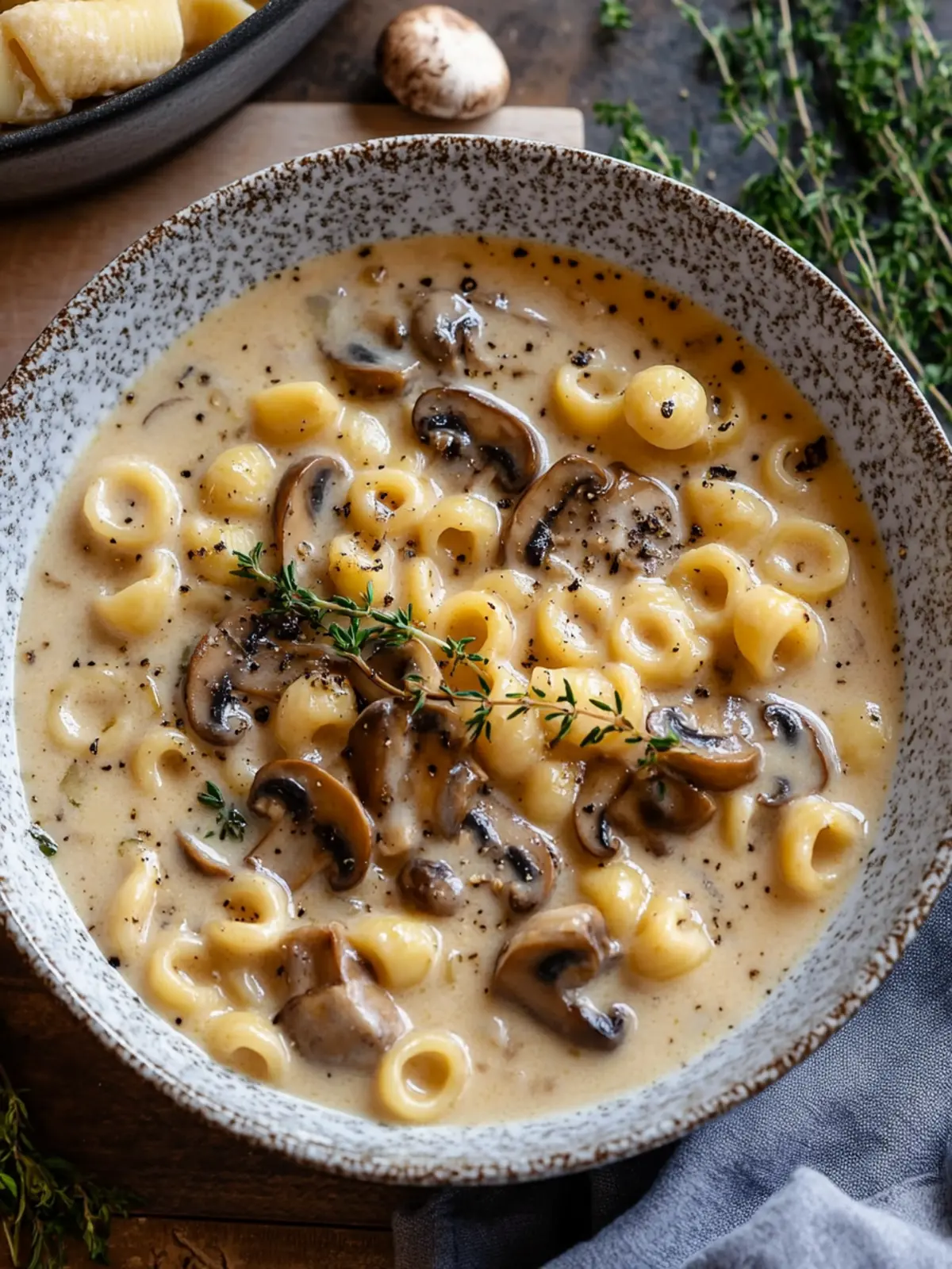 Creamy Mushroom Pasta Soup: Cozy Comfort in Every Spoonful 3 Creamy Mushroom Pasta Soup
