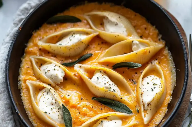 Stuffed Shells With Pumpkin Cream Sauce