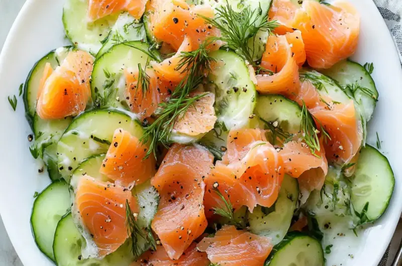 Smoked Salmon Cucumber Salad