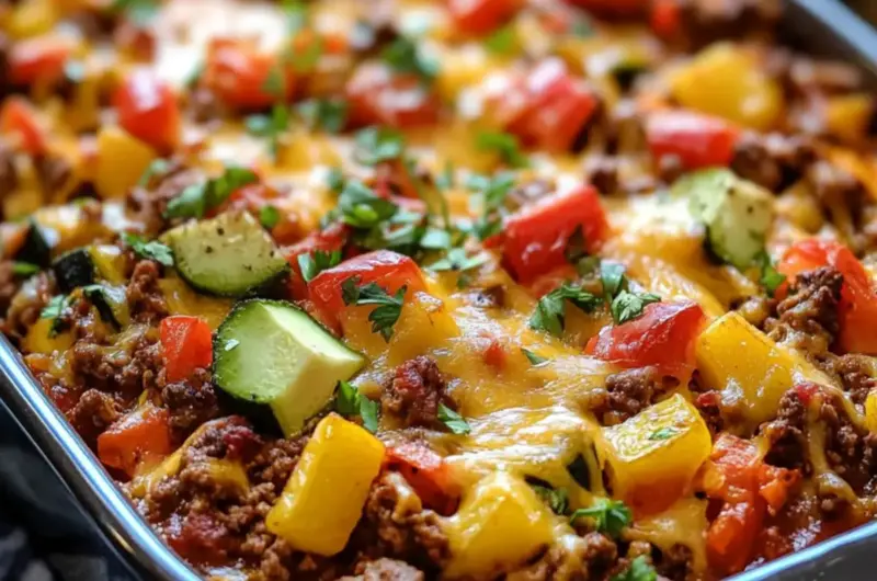 Southwestern Beef and Vegetable Bake