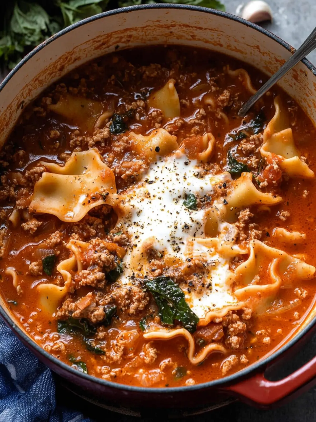 One Pot Lasagna Soup: Comfort in Every Delicious Bite 3 One Pot Lasagna Soup