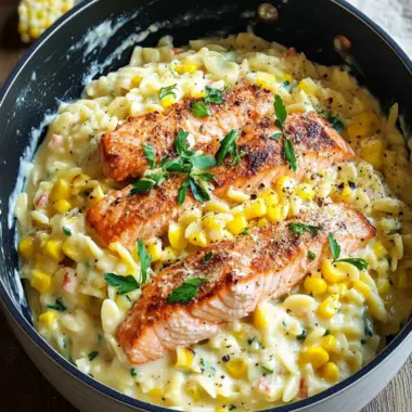 Creamed Corn Orzo with Salmon: A Cozy One-Pot Wonder 10 Creamed Corn Orzo with Salmon