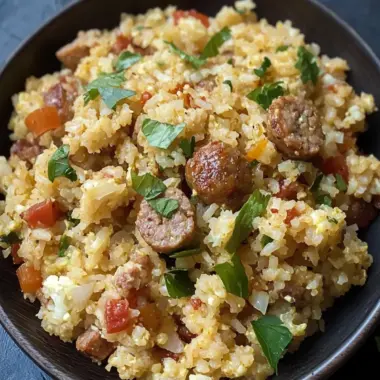 Cajun Sausage Cauliflower Rice: Quick, Healthy One-Pan Wonder 10 Cajun Sausage Cauliflower Rice