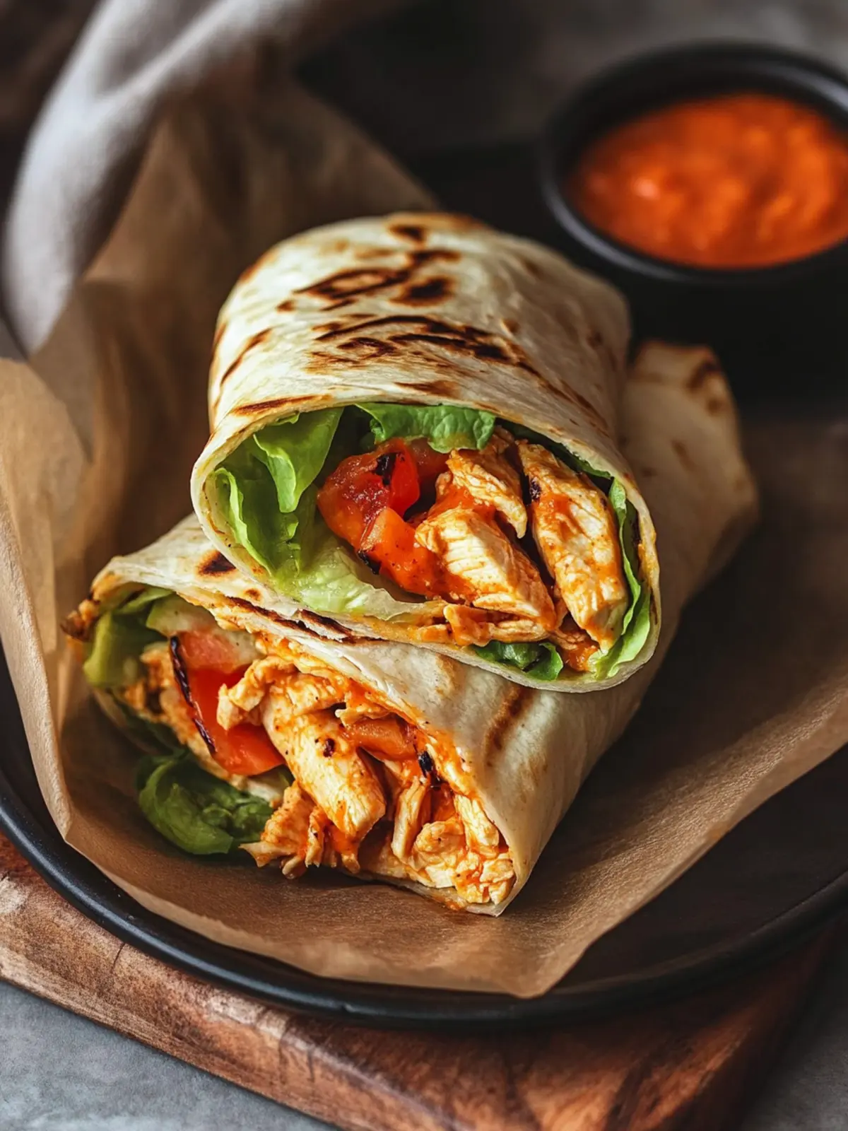 Spicy Grilled Buffalo Chicken Wraps You'll Love Every Bite 4 Grilled Buffalo Chicken Wraps