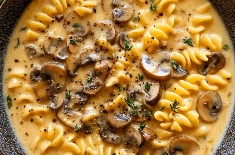 Creamy Mushroom Pasta Soup