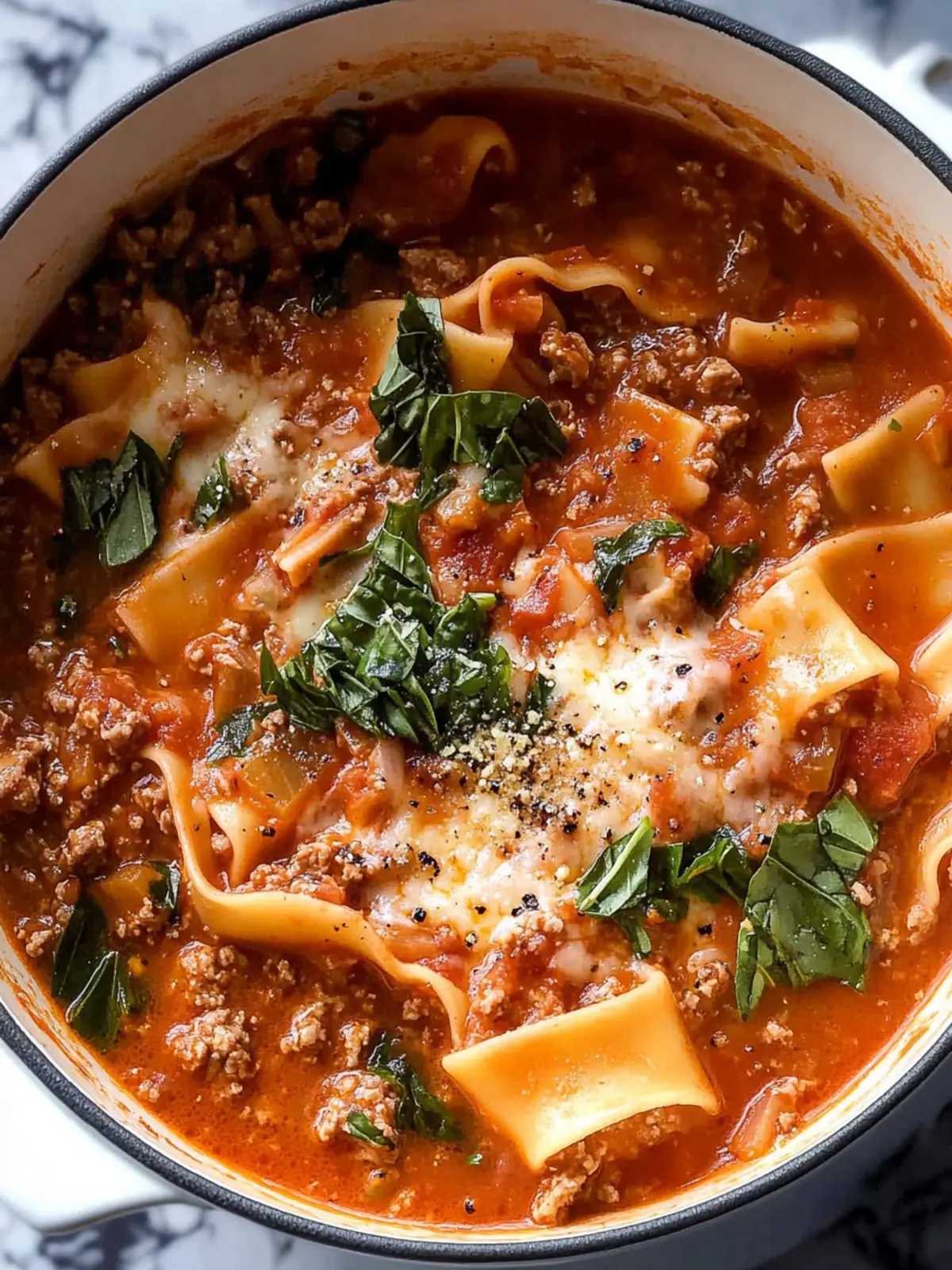 One Pot Lasagna Soup: Comfort in Every Delicious Bite 4 One Pot Lasagna Soup