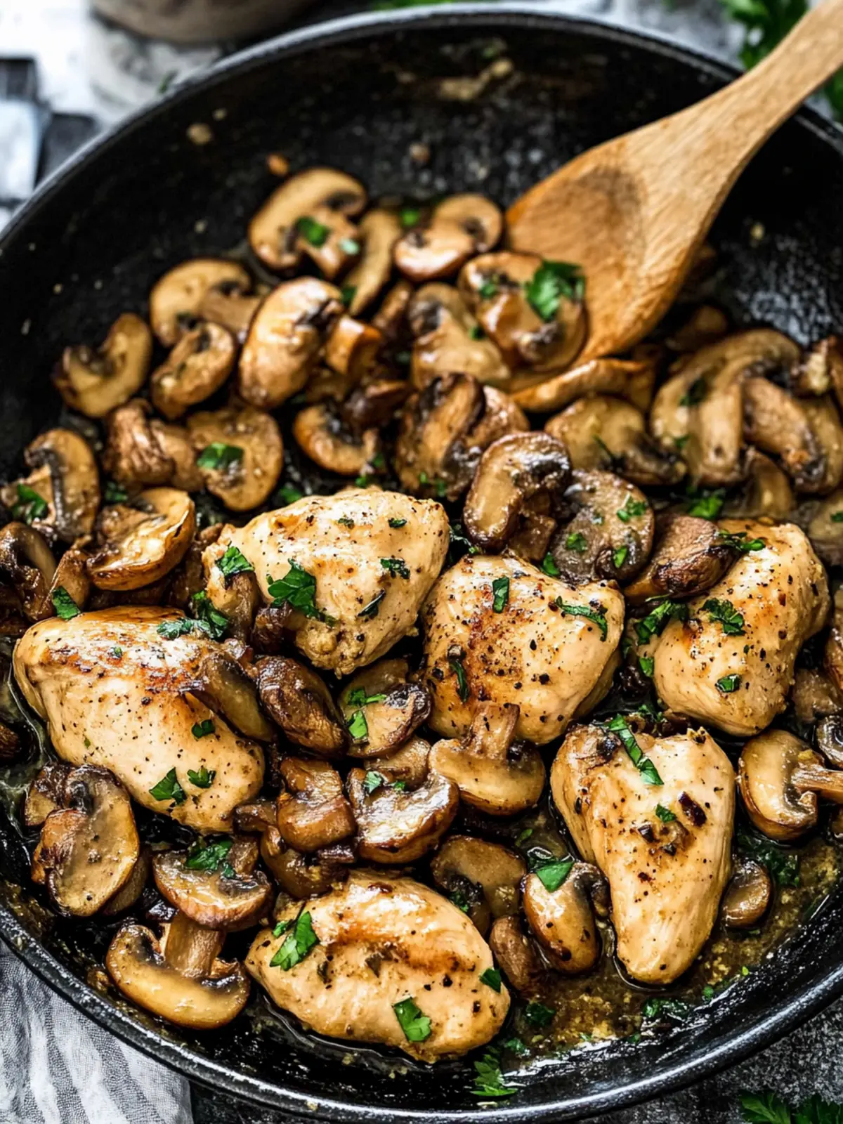 Garlic Butter Chicken and Mushrooms - Quick Low Carb Delight 4 Garlic Butter Chicken And Mushrooms