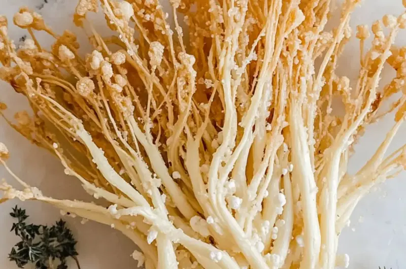 Crispy Fried Enoki Mushrooms
