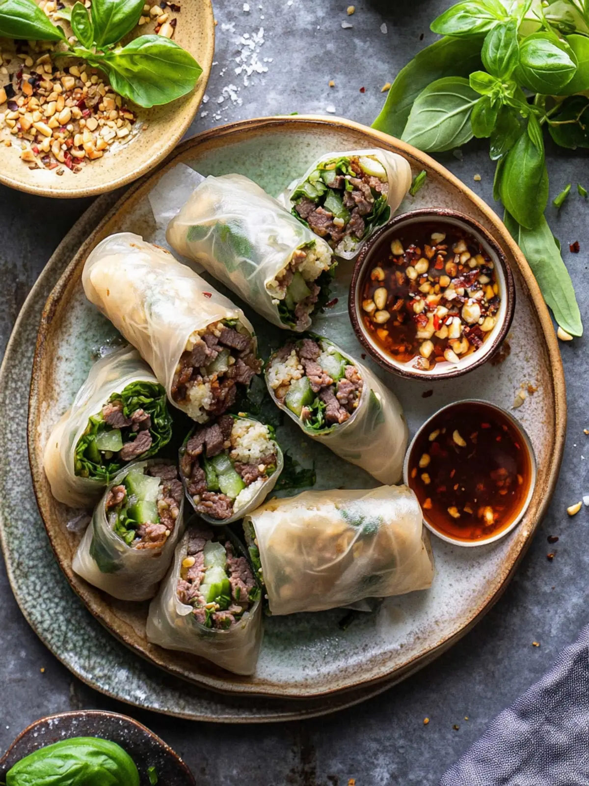 Thai Basil Beef Rolls: A Flavorful Twist You Can't Resist 3 Thai Basil Beef Rolls