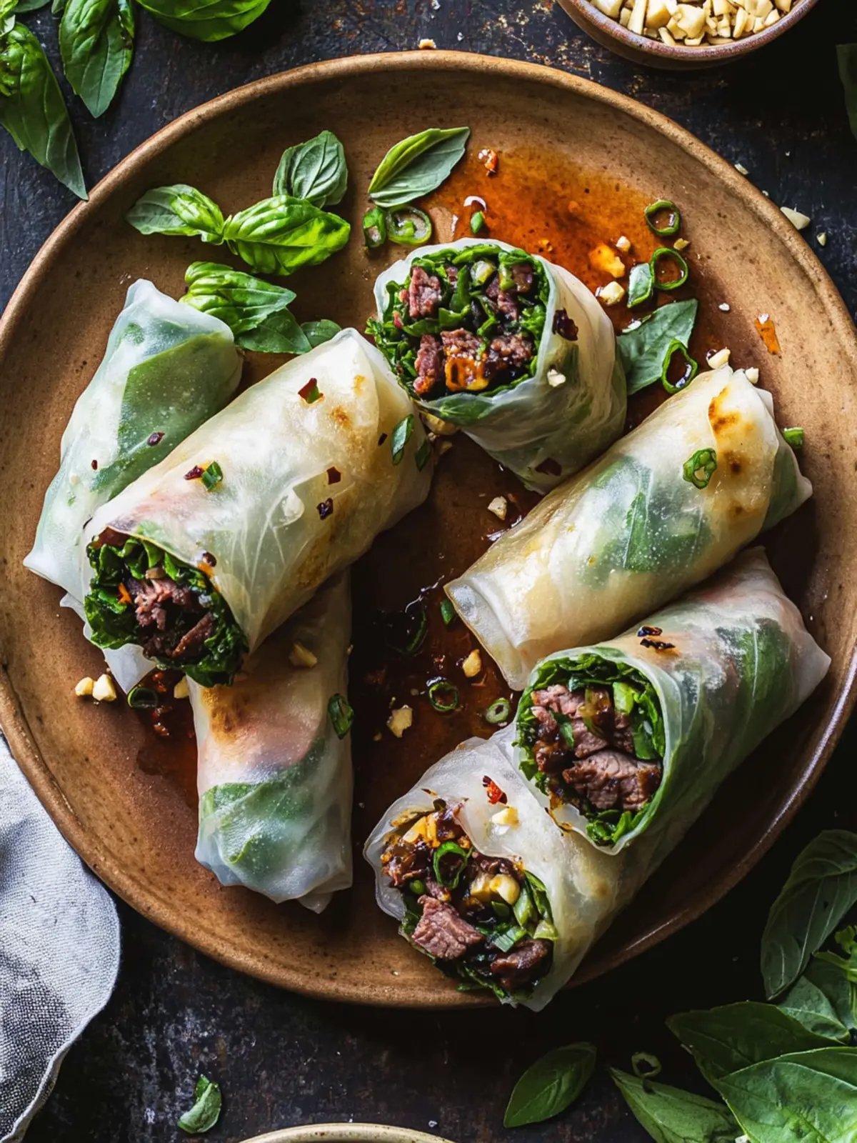 Thai Basil Beef Rolls: A Flavorful Twist You Can't Resist 4 Thai Basil Beef Rolls