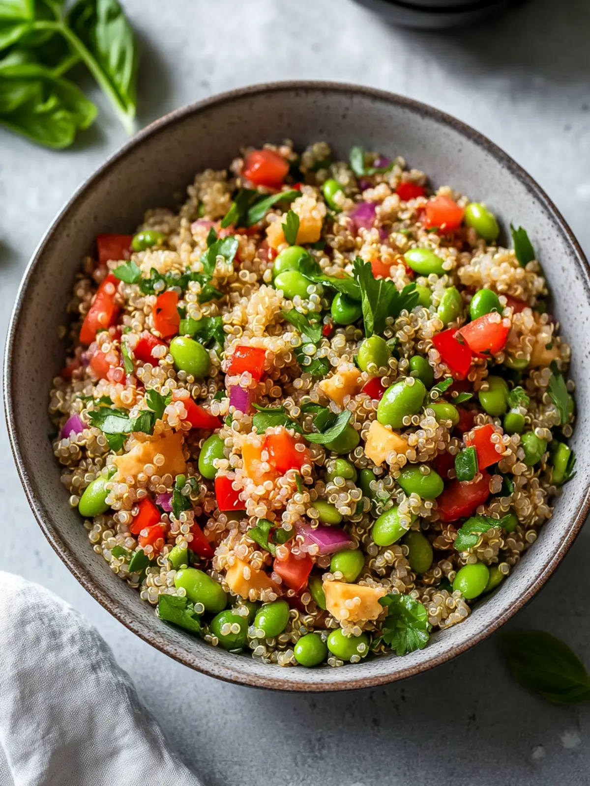 Nutritious Quinoa Edamame Salad with Zesty Ginger Dressing 5 Quinoa Edamame Salad