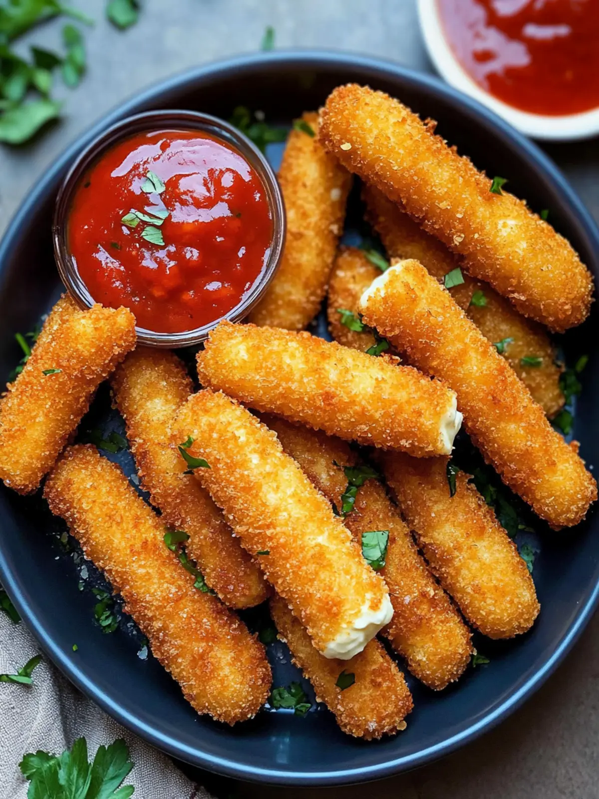 Crispy Air Fryer Mozzarella Sticks in Minutes for Snack Bliss 4 Air Fryer Mozzarella Sticks