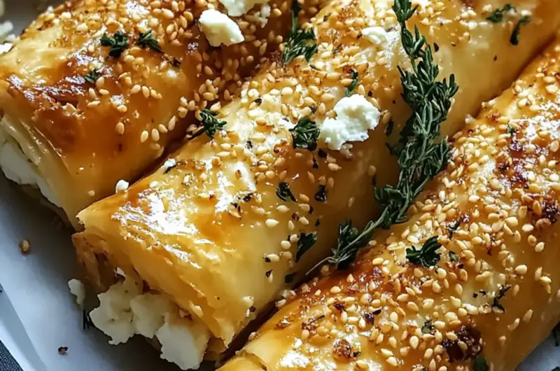 Oven Fried Feta Rolls