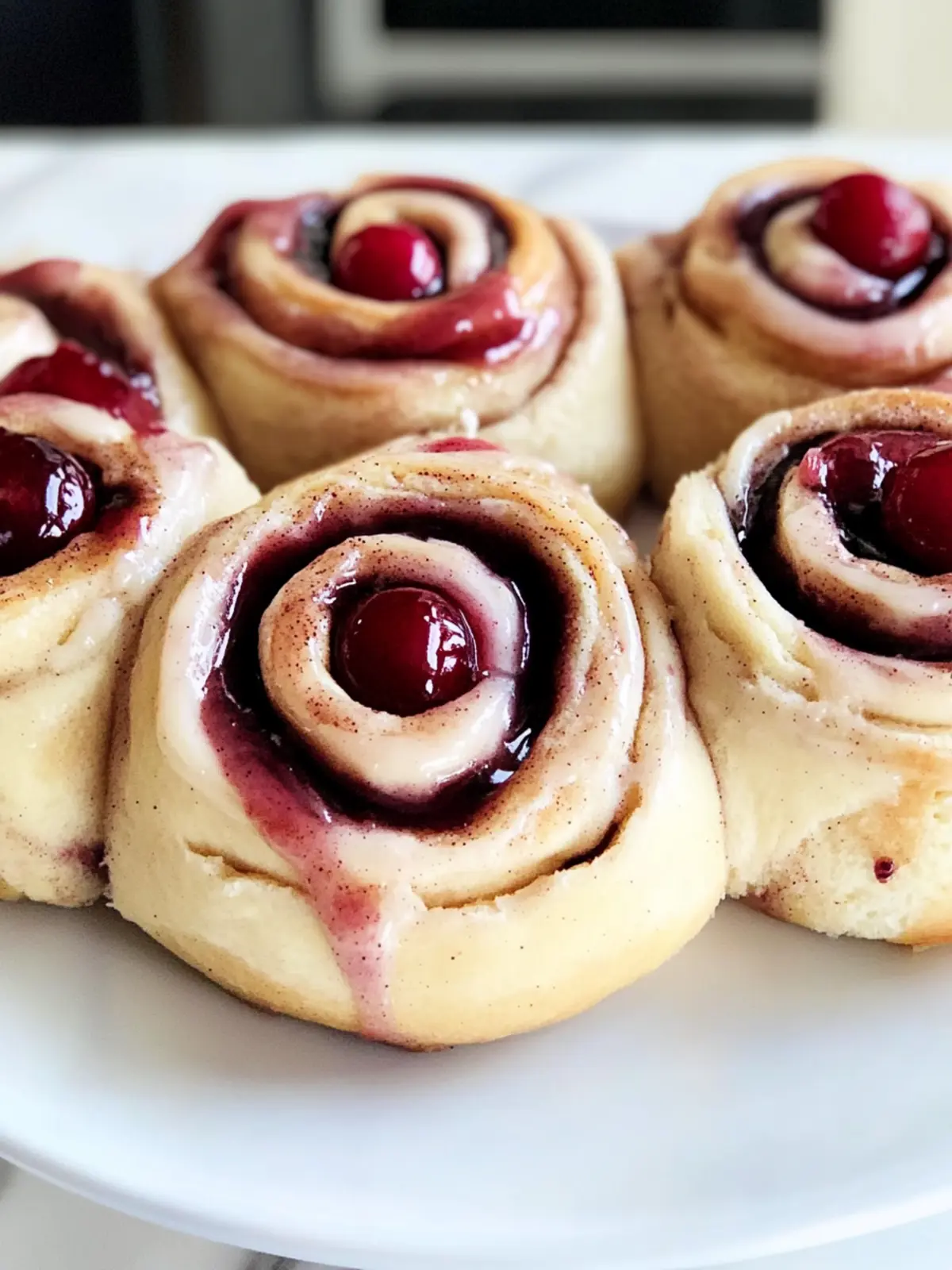 Delicious Cherry Cinnamon Rolls with Homemade Filling Magic 5 Cherry Cinnamon Rolls
