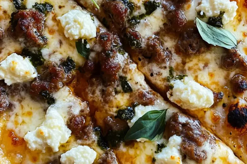Sausage Ricotta Honey Hot Pizza