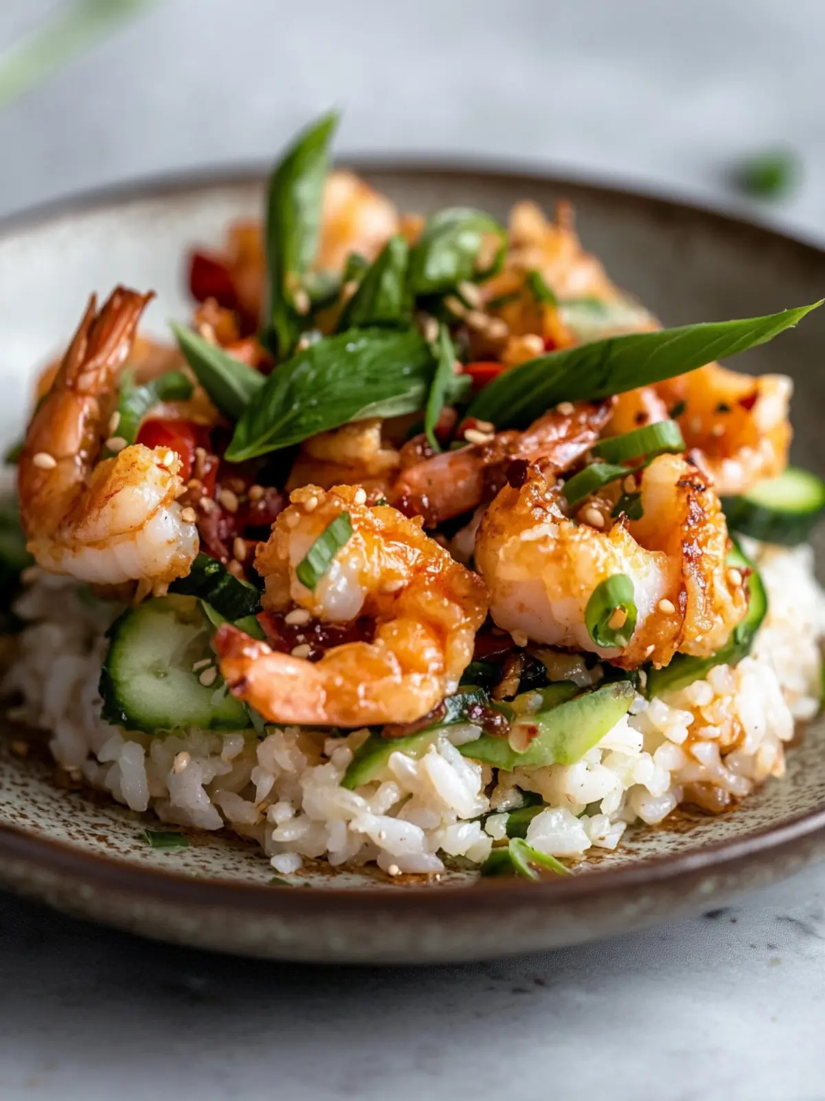 Crispy Rice with Spicy Shrimp Salad - A Crunchy Delight for Home Chefs 2 Crispy Rice with Spicy Shrimp Salad