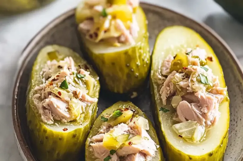 Tuna Stuffed Pickles