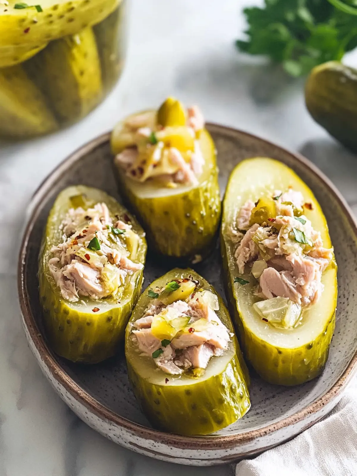 Tuna Stuffed Pickles: A Zesty Snack to Love 5 Tuna Stuffed Pickles