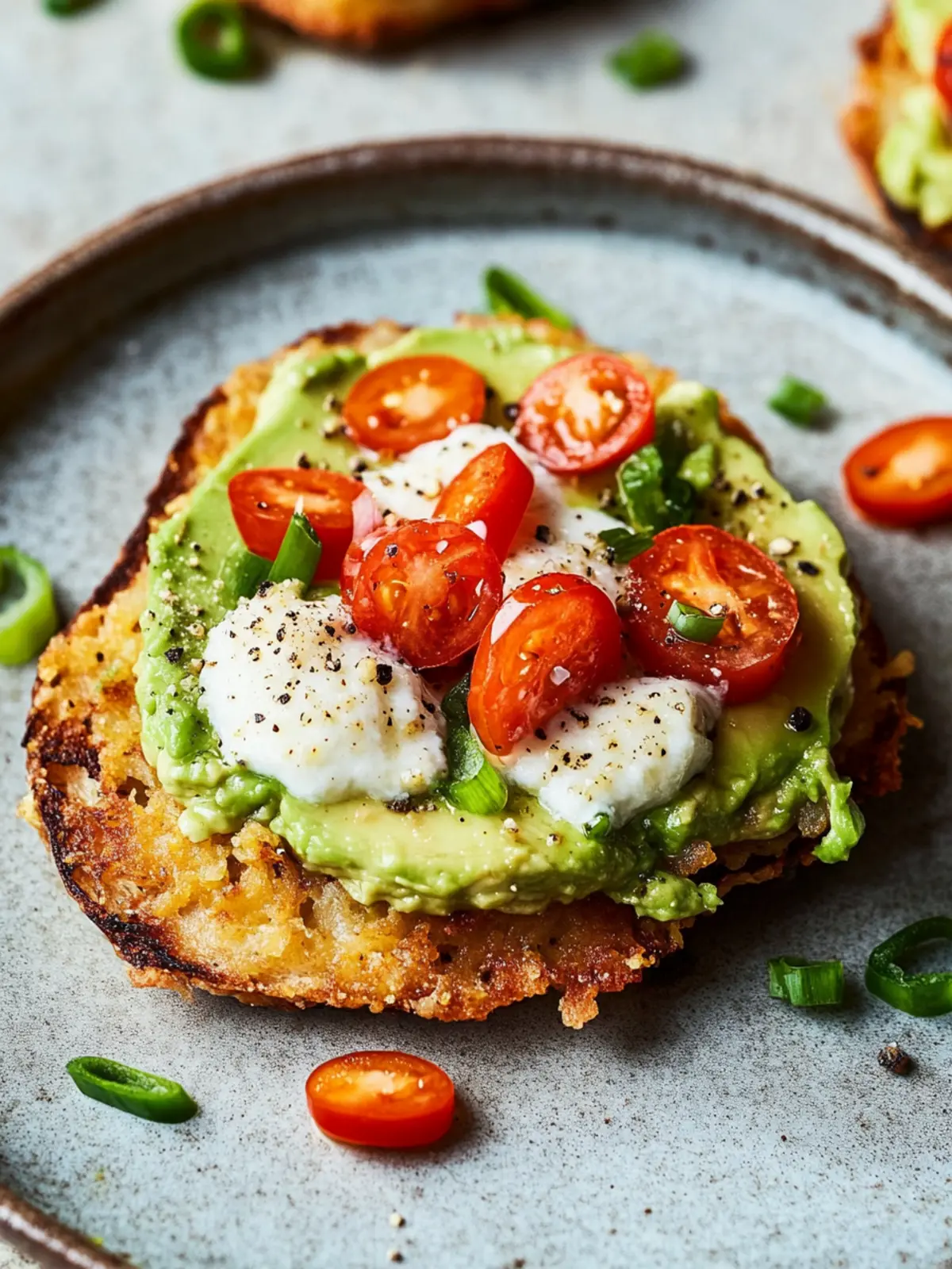 Spicy Smashed Avocado Hash Brown Toasts for Ultimate Flavor! 3 Spicy Smashed Avocado Hash Brown Toasts