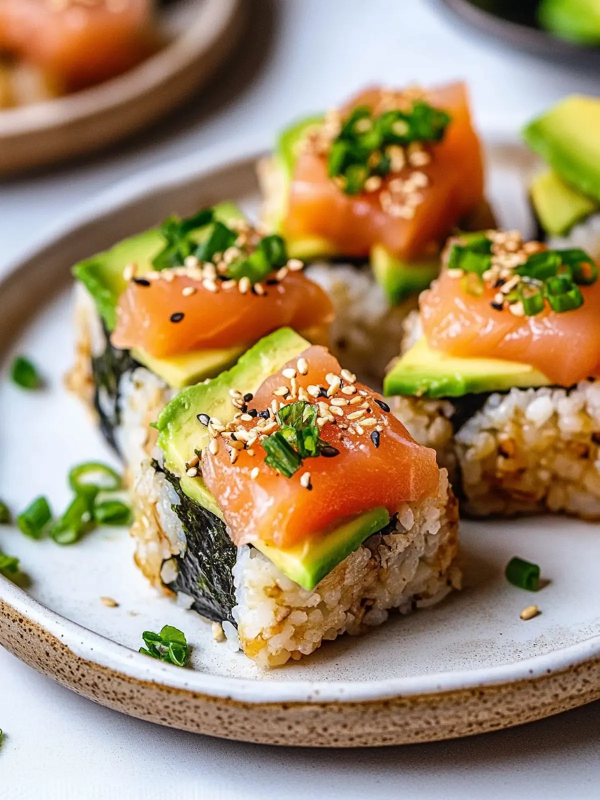 Crispy Rice Sushi with Smoked Salmon Avocado Bliss 4 Crispy Rice Sushi with Smoked Salmon Avocado