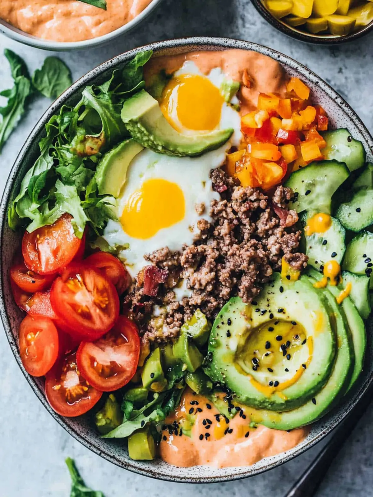 Delicious Burger Bowls: A Fun Twist on Classic Flavors 2 Burger Bowls