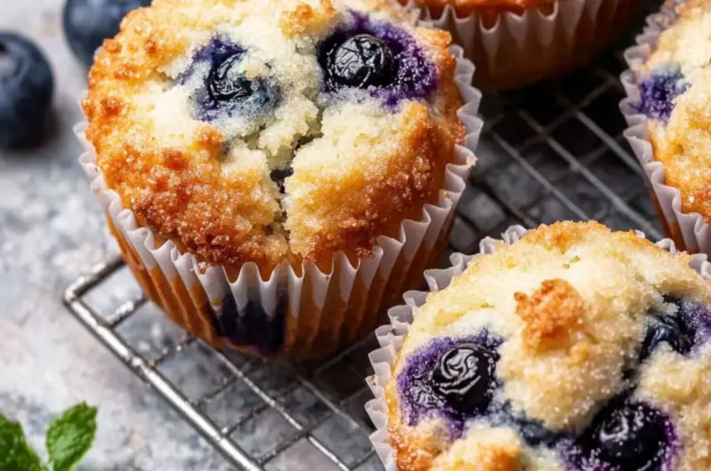 Bakery Style Blueberry Muffins