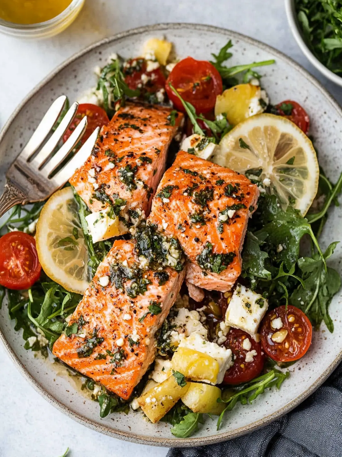 Savory Greek Salmon with Zesty Dill and Oregano Twist 4 Greek Salmon