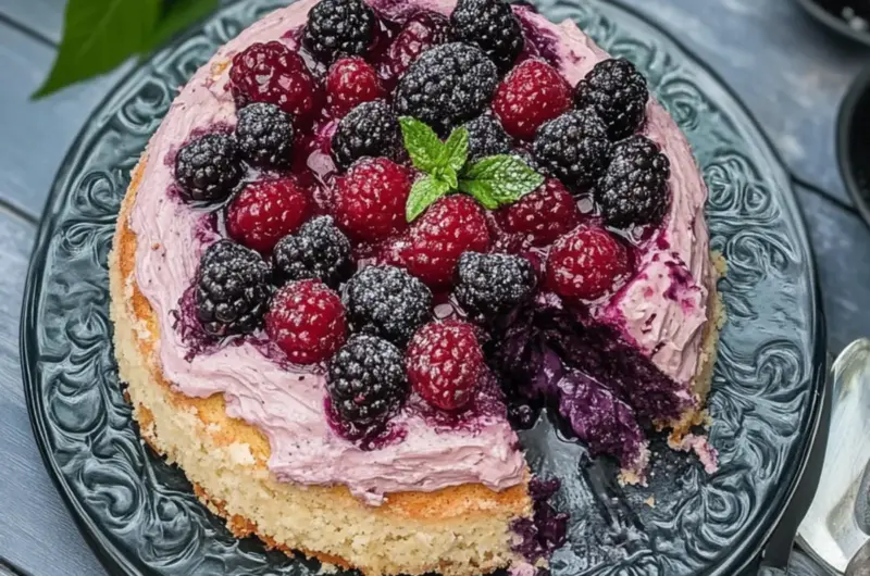 Blackberry Olive Oil Cake