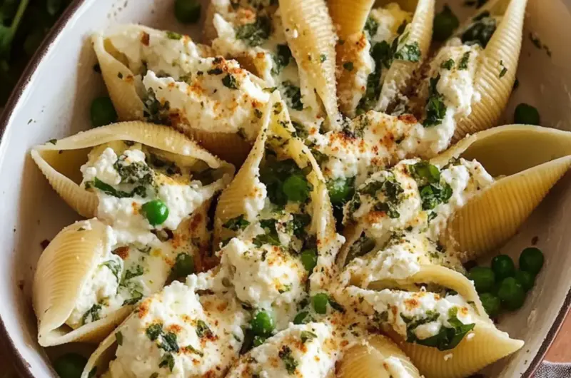 Lemony Ricotta Stuffed Shells